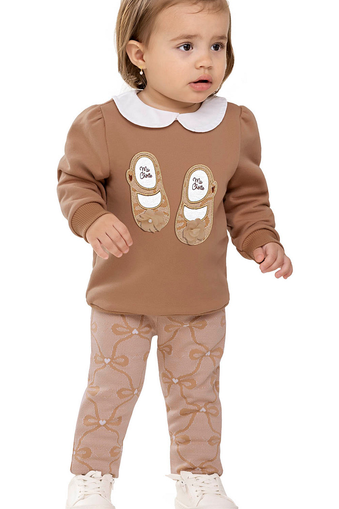 CONJ FEM ANGERO MOLETOM E LEGGING EM JACQUARD