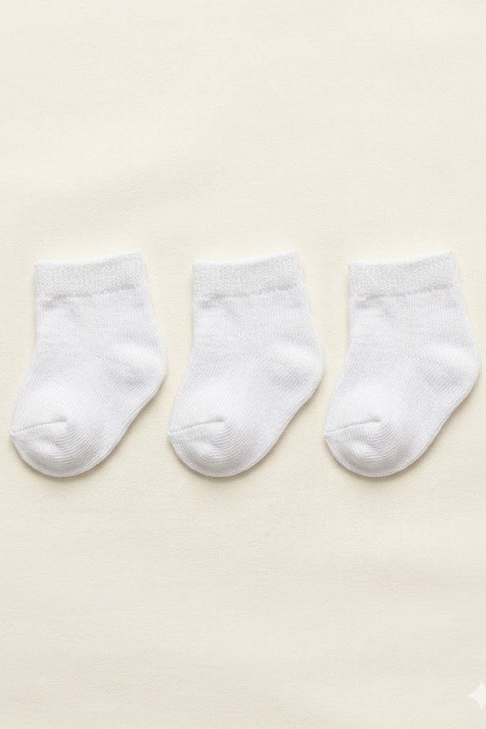 KIT MEIA SOQUETE BEBE ZERO YOU RECEM NASCIDO 3 PARES