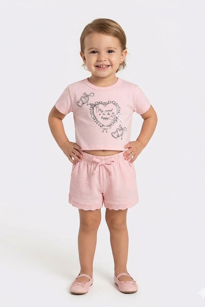 CONJ LECIMAR FEM ROSA COM APLICAÇÃO DE LAÇO 02