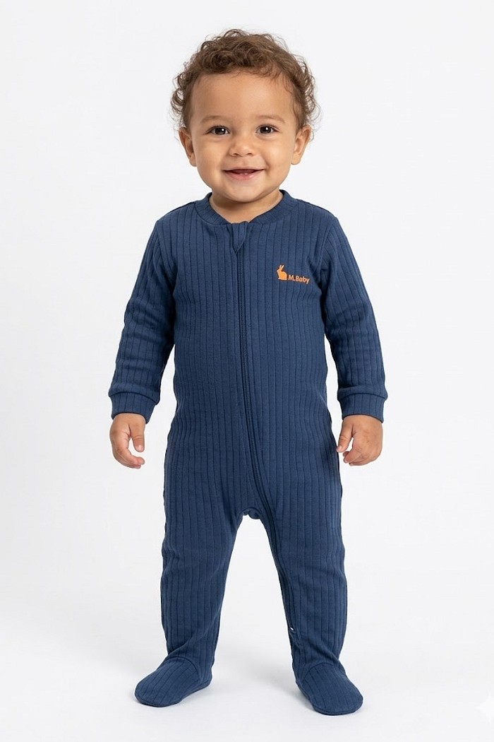 MACACÃO CANELADO LISO ZIPER M.BABY