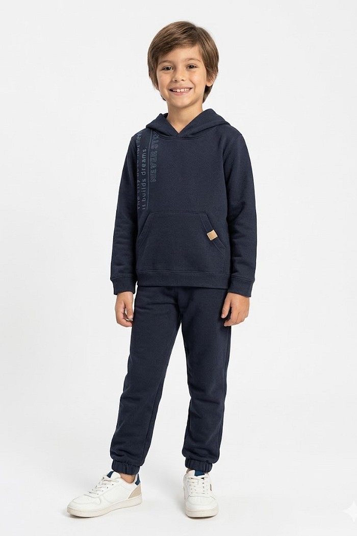 CONJ MAS TILEESUL CASACO E CALÇA MOLETOM COM CAPUZ