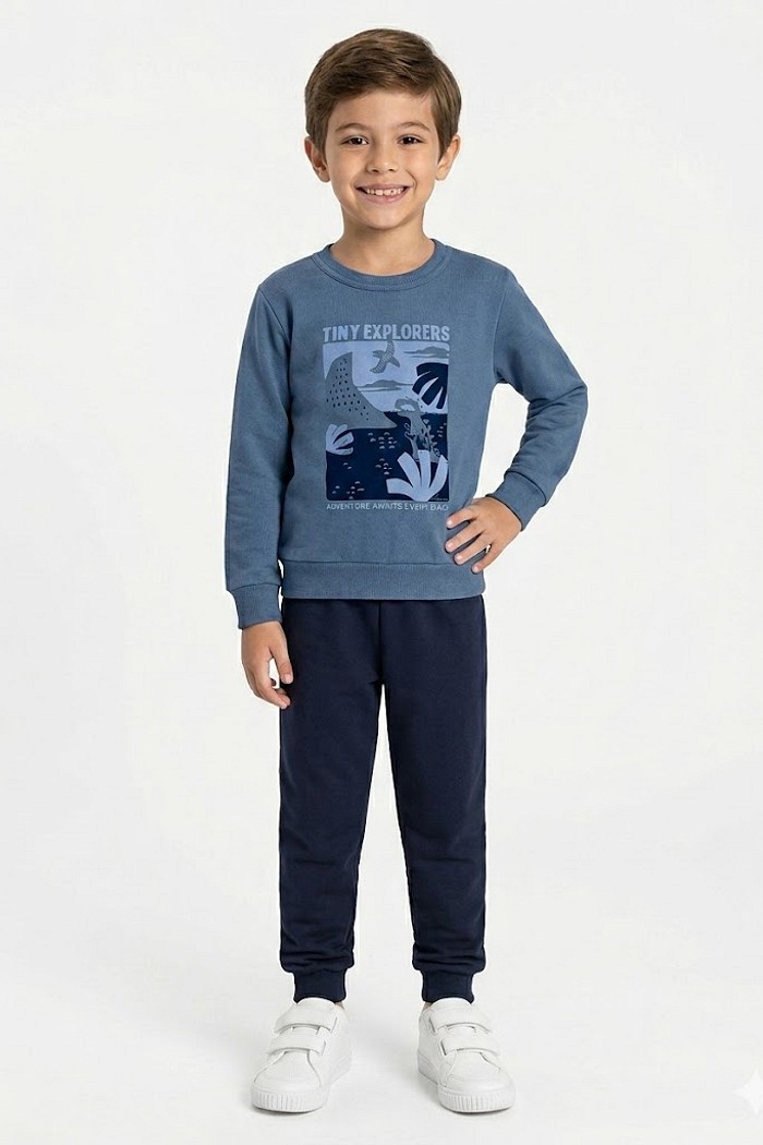 CONJUNTO MASCULINO ELIAN MOLETOM EXPLORERS INFANTIL