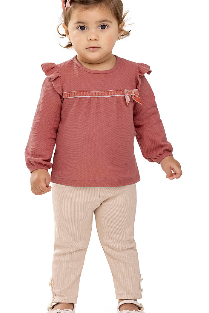 CONJ FEM ANGERO MALHA VALENCIA LEGGING PUNHO E BOTÃO