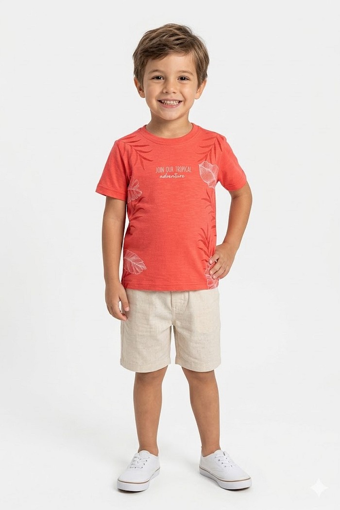 CONJ LECIMAR MAS MALHA BERMUDA SOCIAL