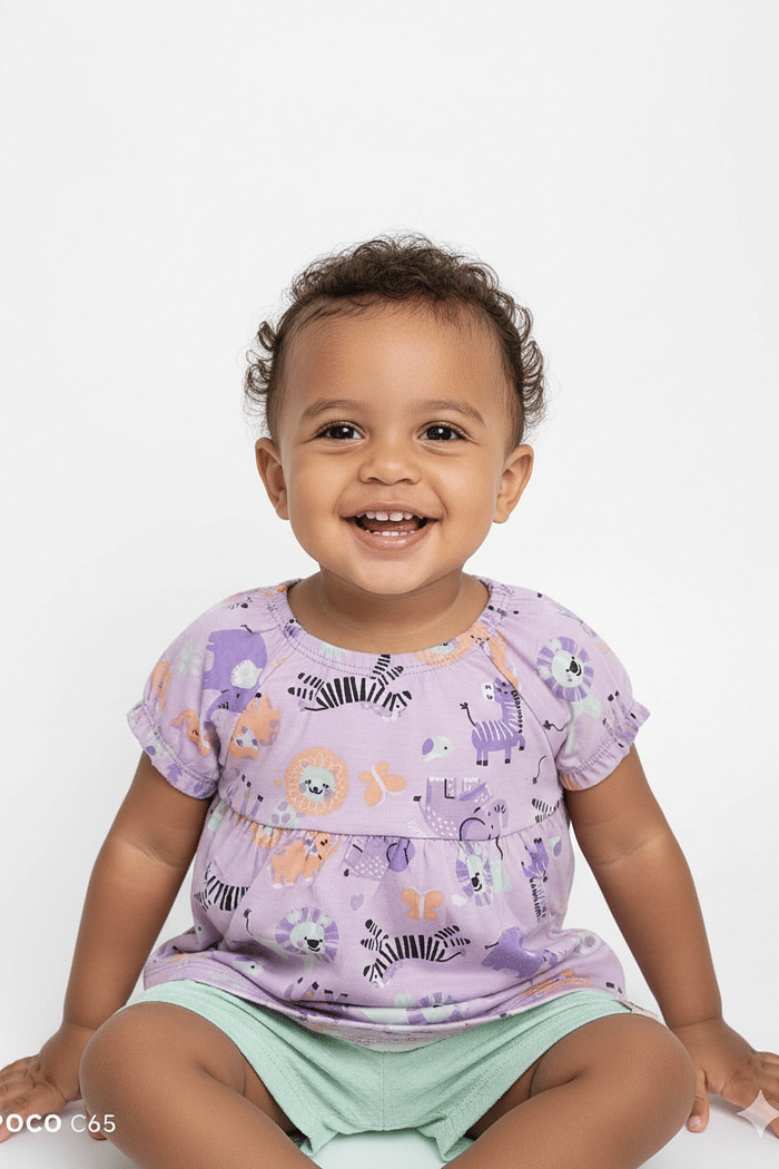 CONJ KELY KETY LILÁS SAFARI SHORT VERDE M