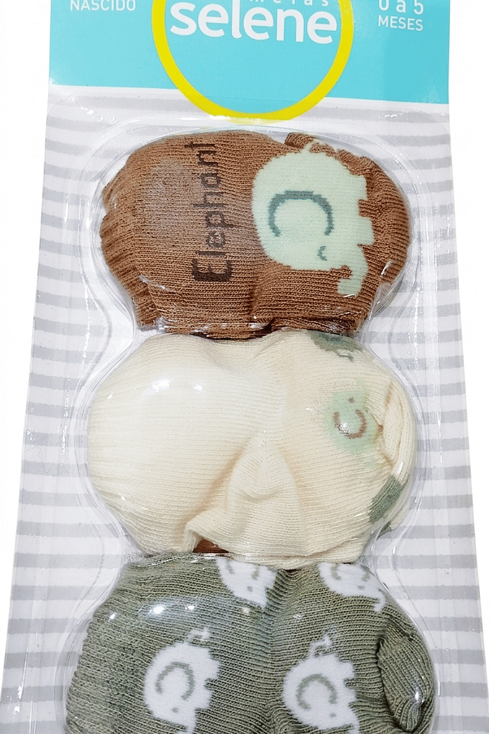 MEIA SOQUETE BEBE MASCULINO ALGODAO