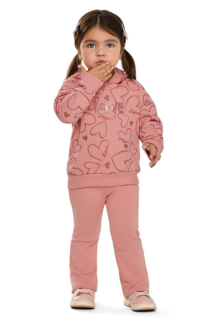 CONJUNTO FEMININO ELIAN CORAÇÕES INFANTIL (GR 01/03) - 232345