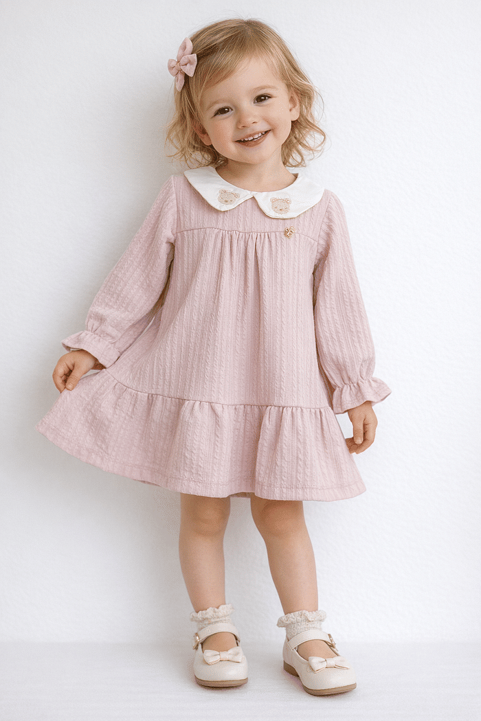 VESTIDO MILLI E NINA GOLA BORDADA 1x3