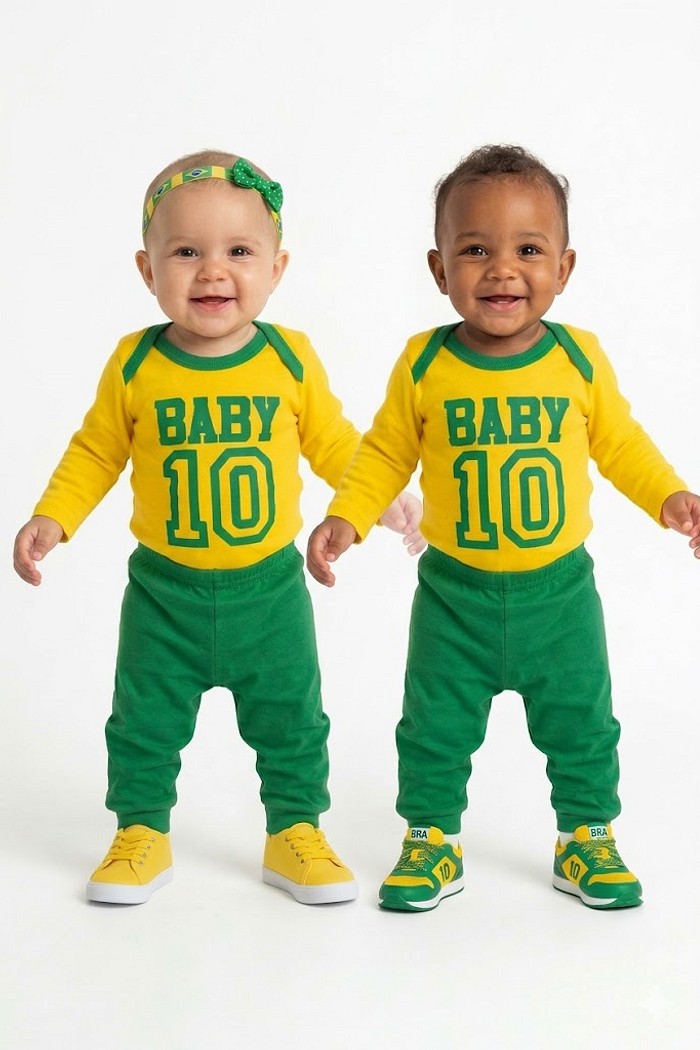 CONJ BODY BRASIL E CALÇA VERDE TYCARO UNISSEX