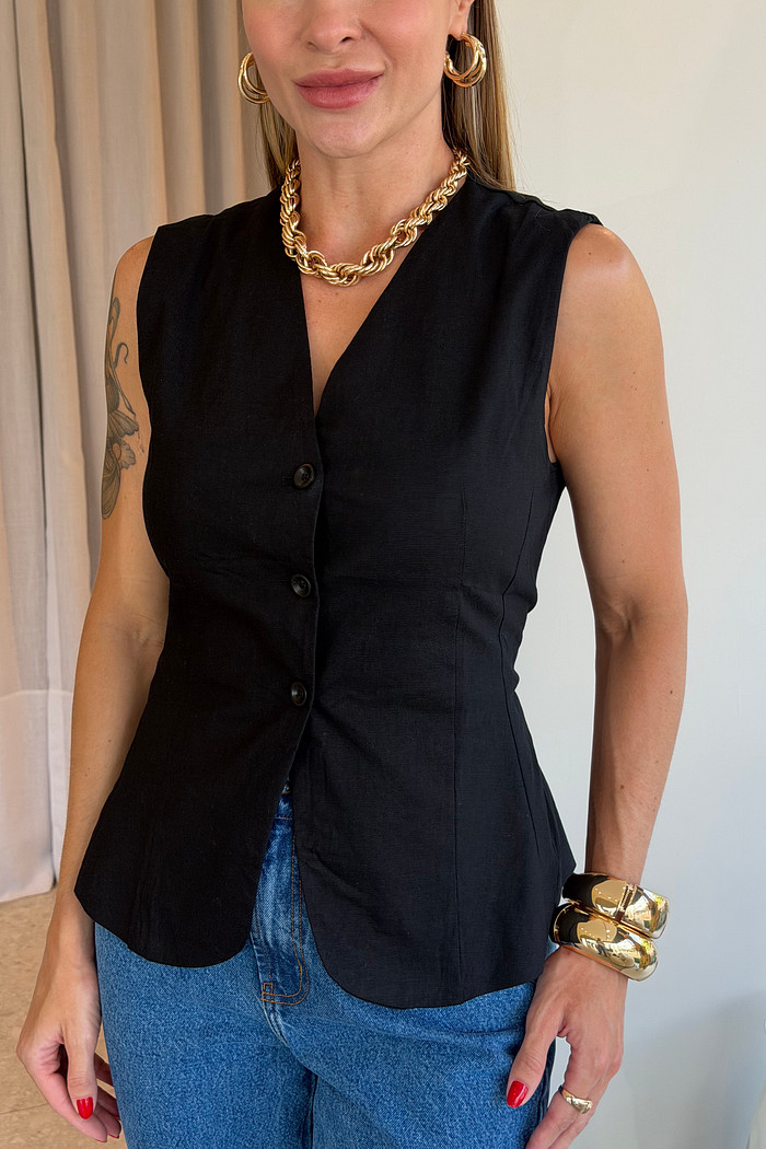 Colete Linho Regiane