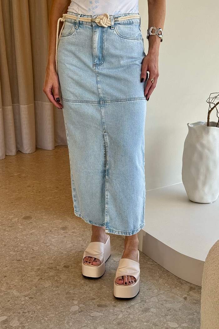 Saia Midi Jeans Brielle