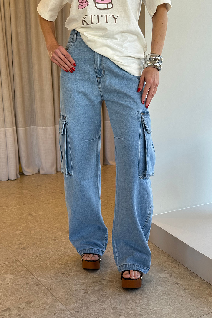 Calça Jeans Cargo Hanna