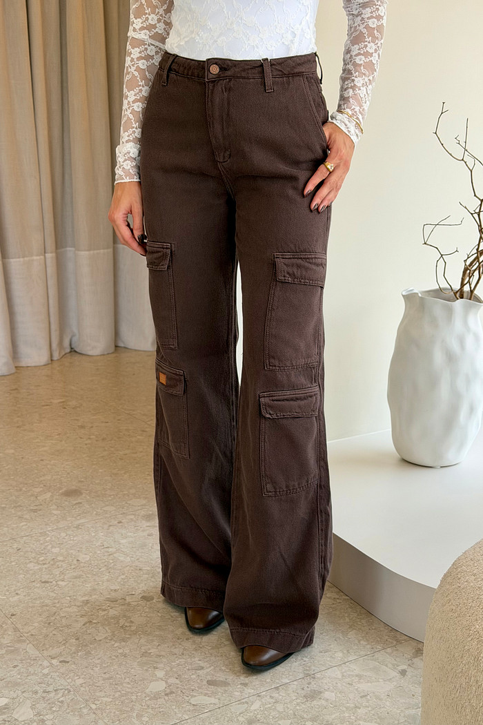 Calça Jeans Wide Leg Raika