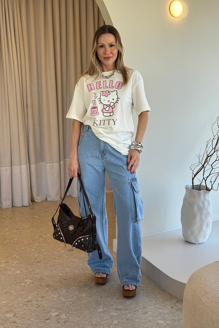 Calça Jeans Cargo Hanna