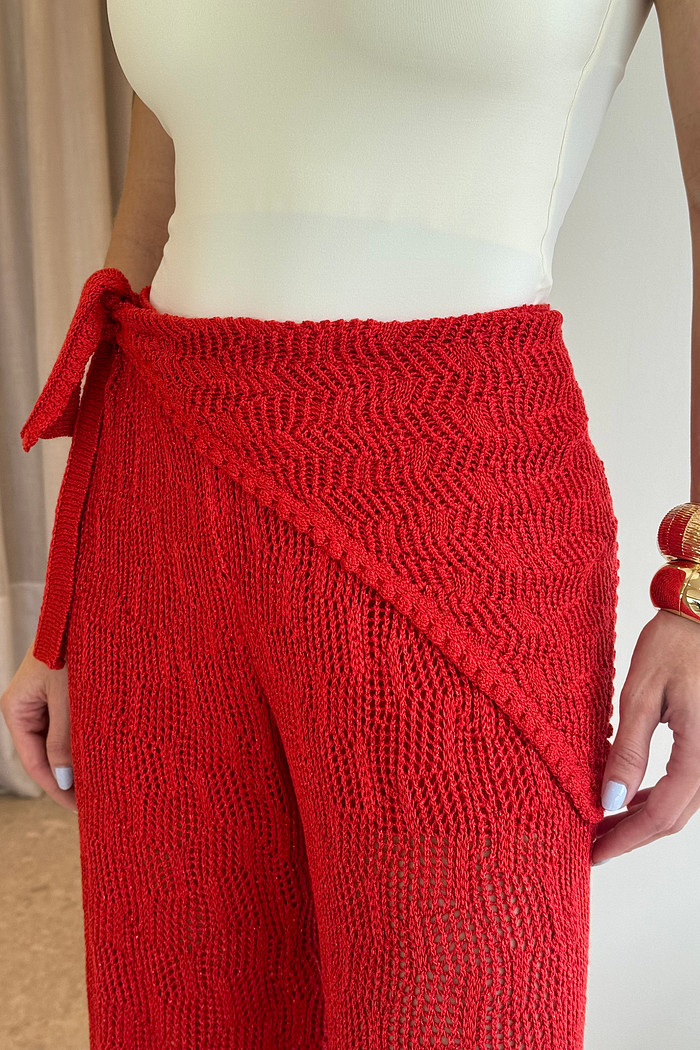 Calça Tricot com Lenço Cecilia