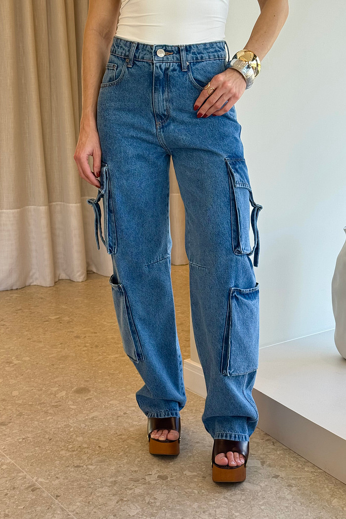 Calça Jeans Cargo Bianca
