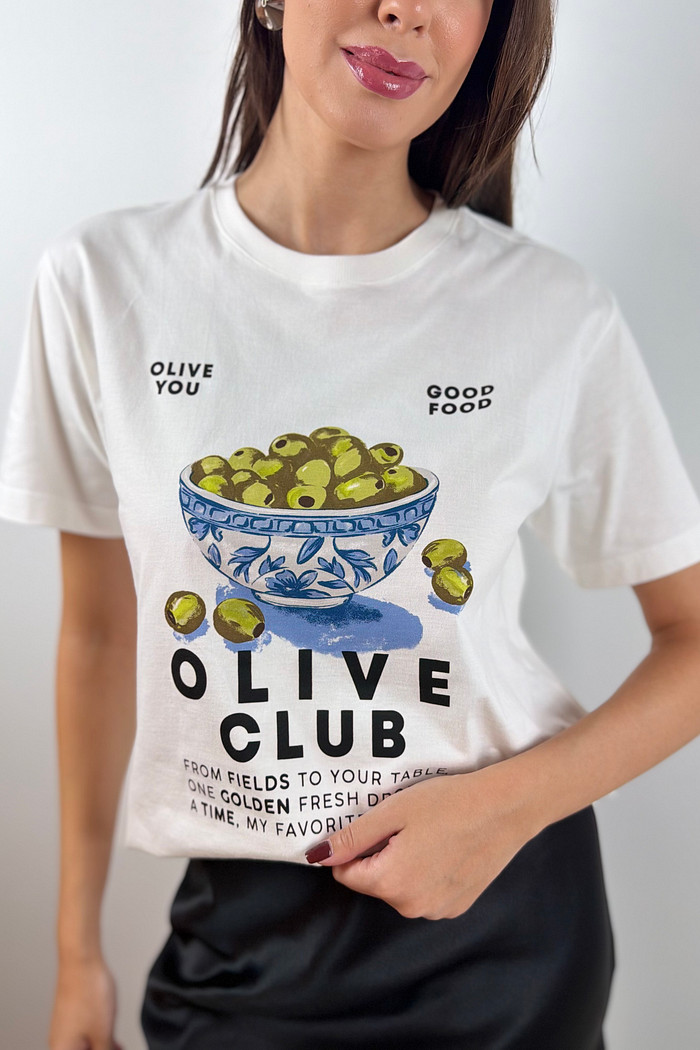 T shirt estampa olive Off White
