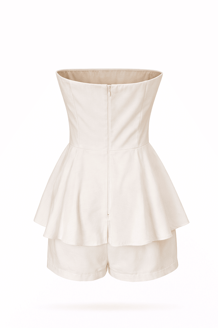 Macaquinho tomara que caia off white