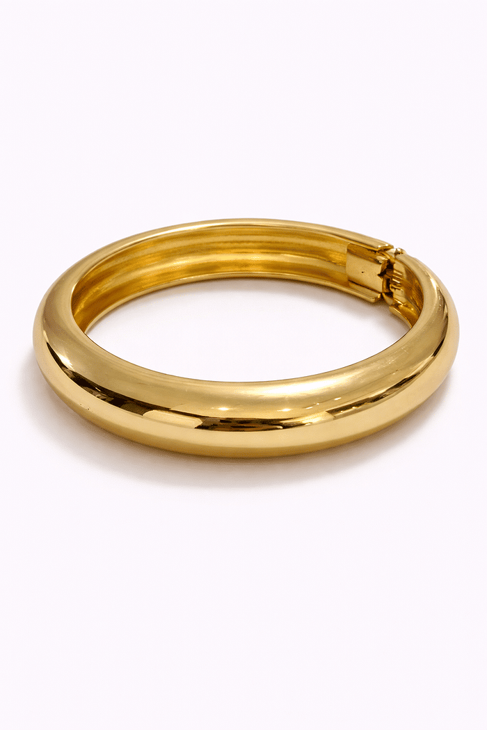 Bracelete dourado polido