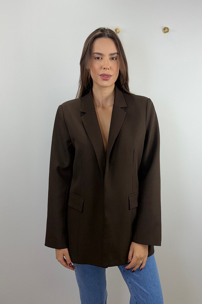 Blazer oversized marrom