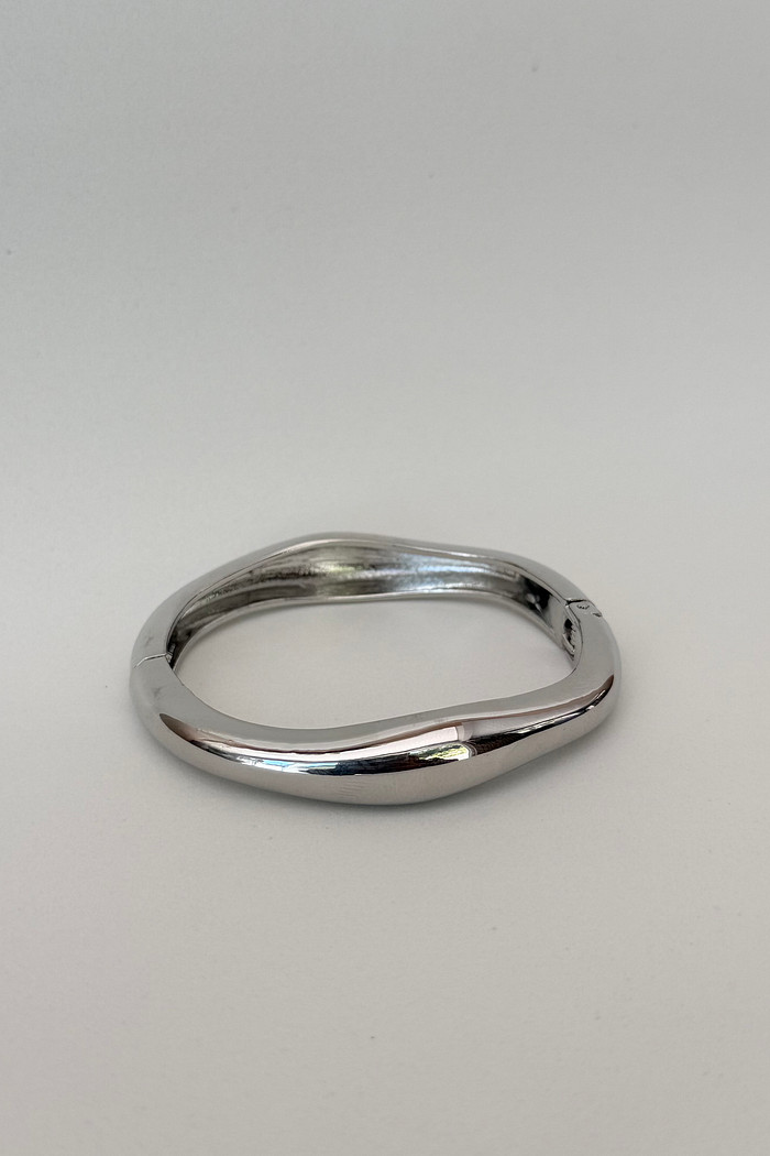 Bracelete prata curva slim