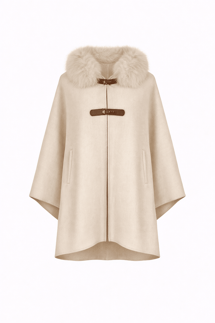 Poncho Juju Costa bege