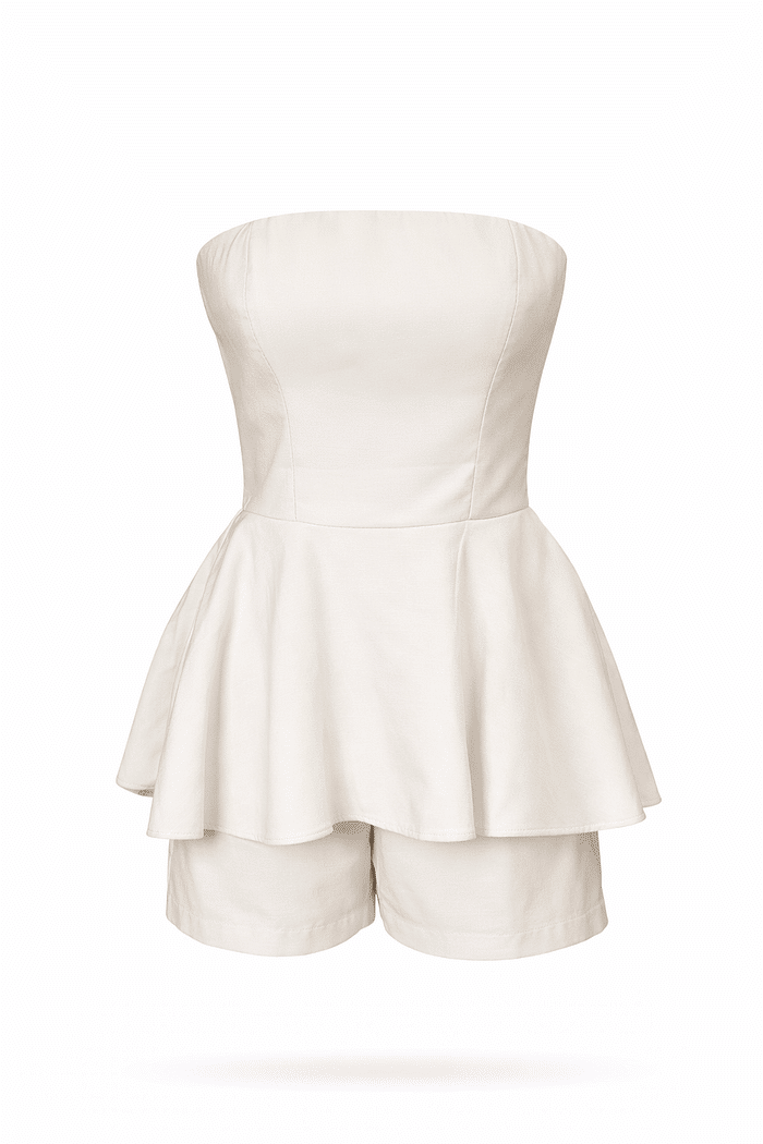 Macaquinho tomara que caia off white