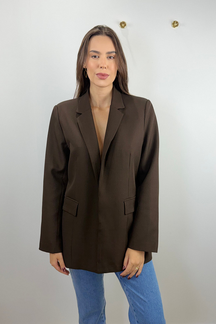 Blazer oversized marrom