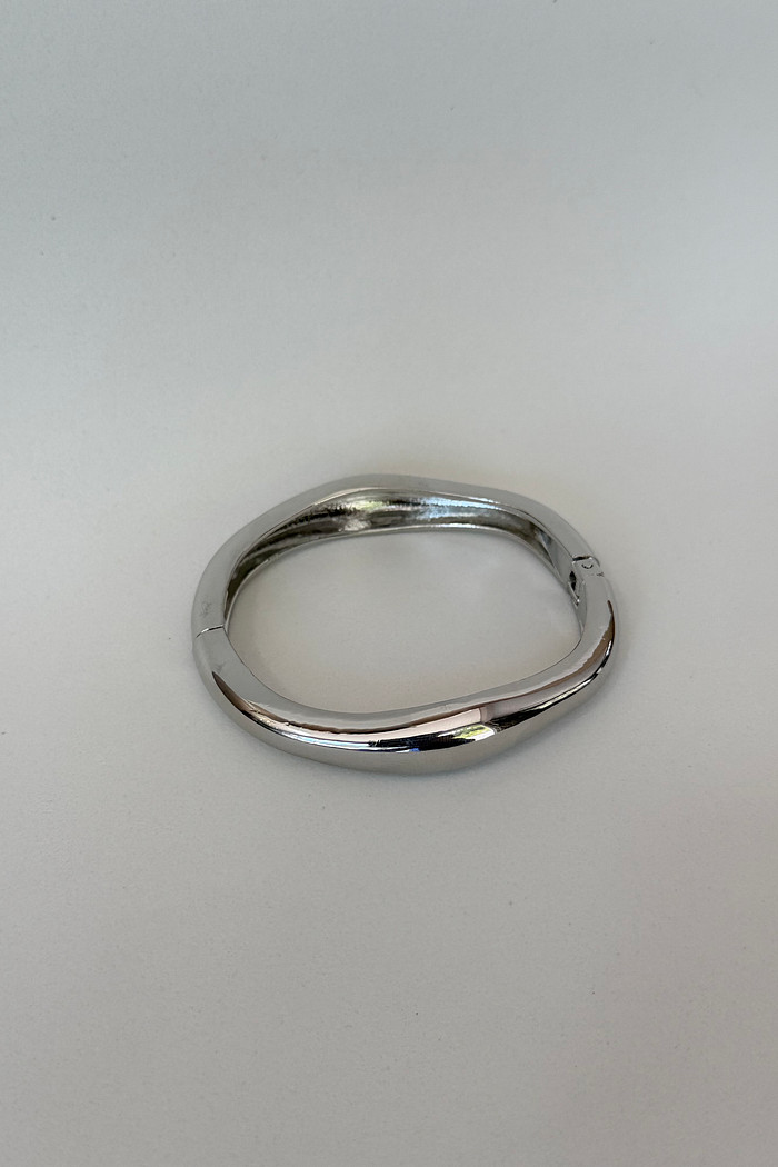 Bracelete prata curva slim