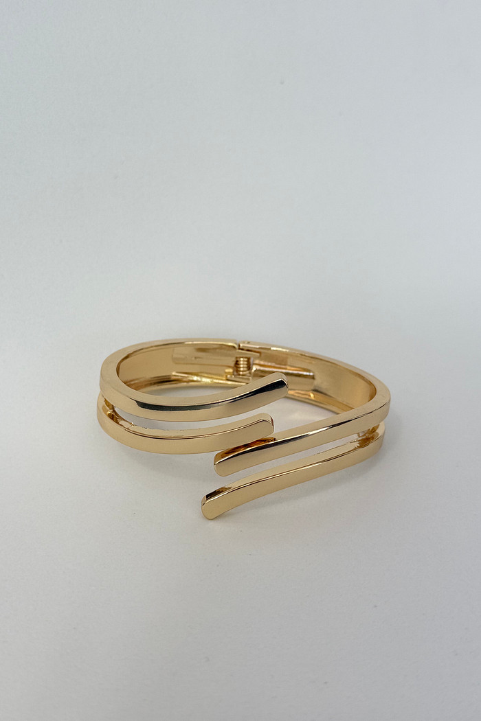 Bracelete dourado organico