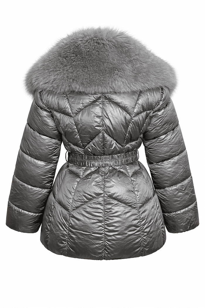 Jaqueta Patricia Azz com gola e cinto