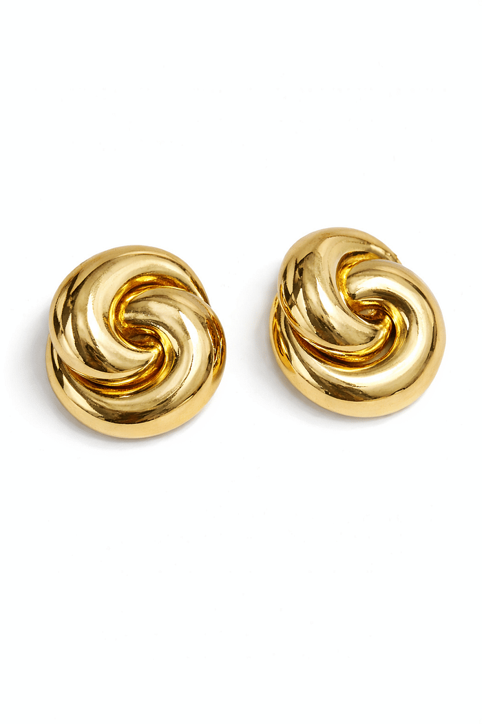 Brinco nó bold dourado