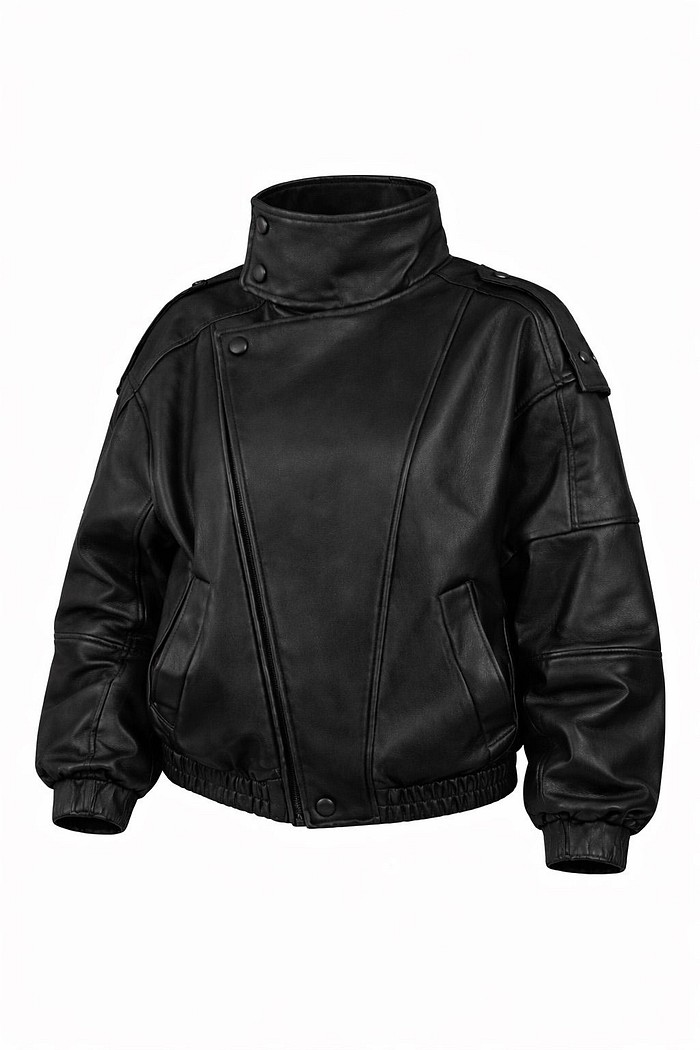 Jaqueta courino funnel neck