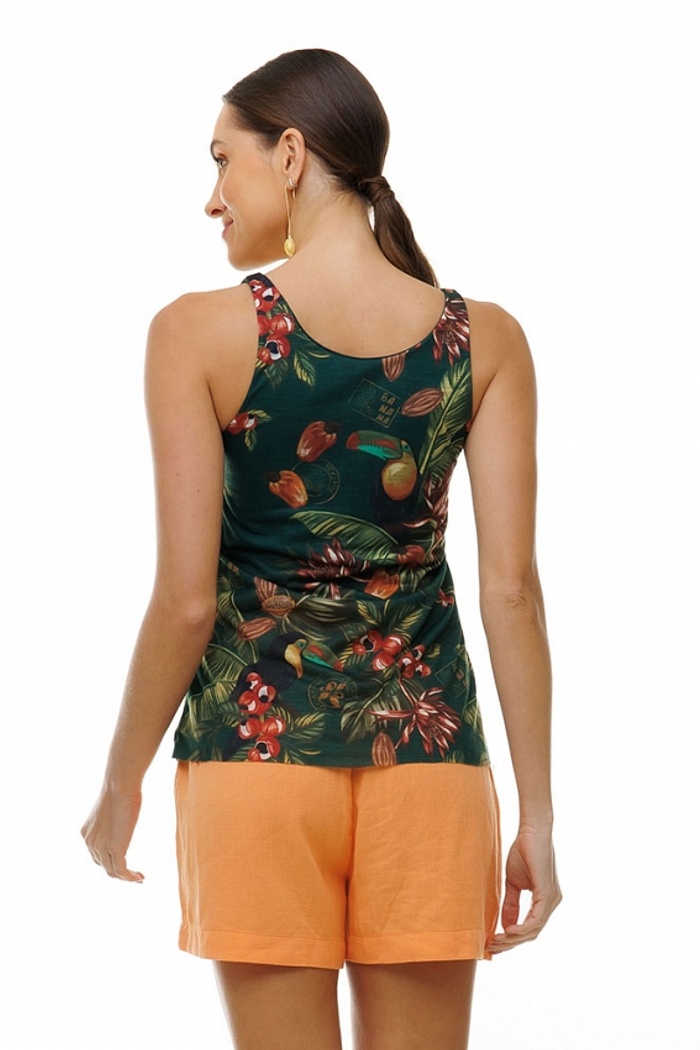 Regata Summer Tucano com Folhas e Guaraná Verde