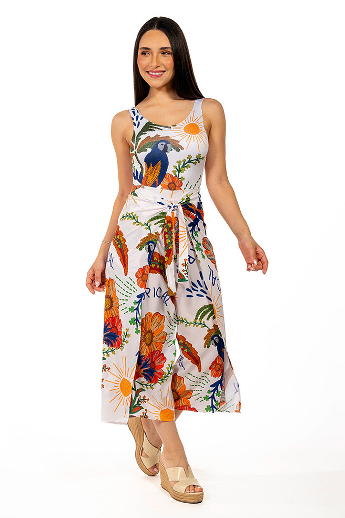 Calça Transpassada Arara Tropical Barrado