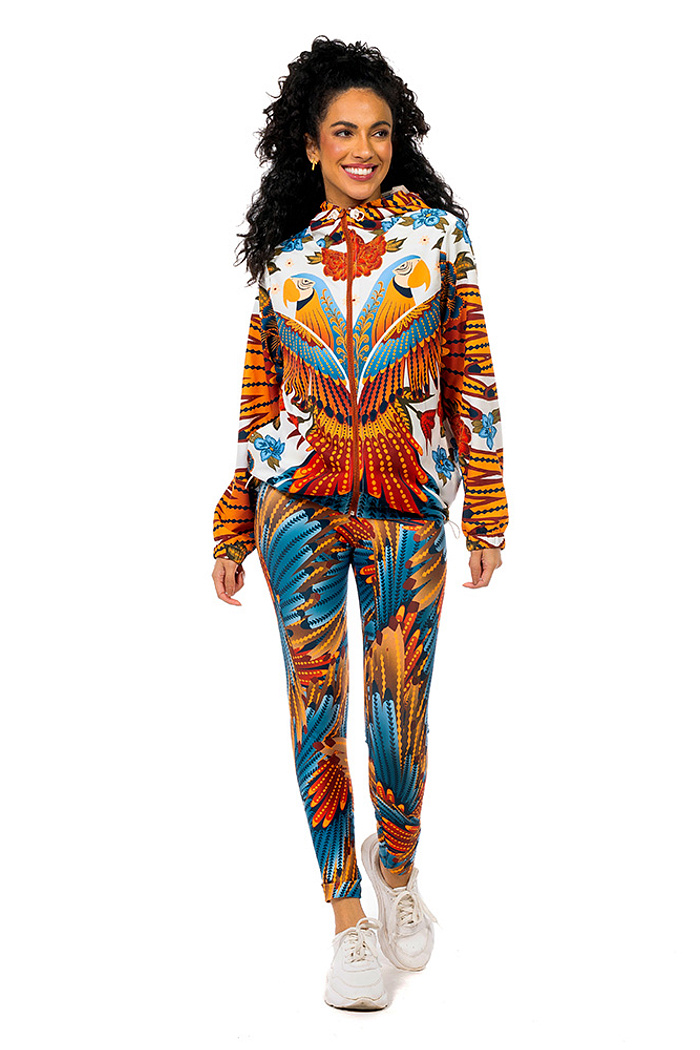 Calça Legging Araras Paraiso Floral