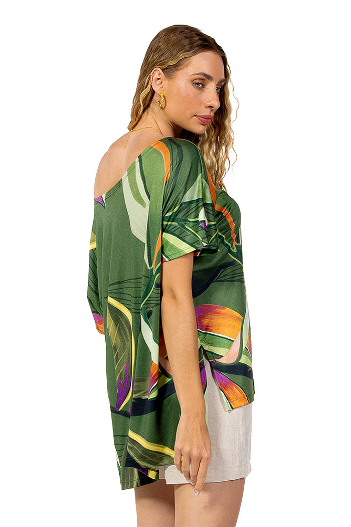 Blusa Conceito Tucano Folhas Verde