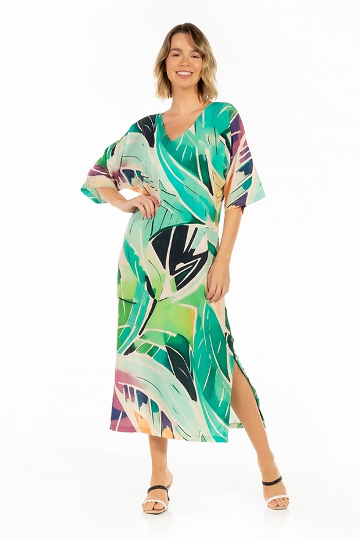Kaftan Atena Folhagens Color Off