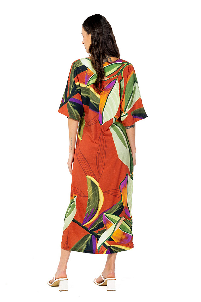 Kaftan Atena Tucano Folhas Verde