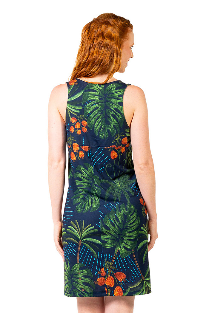 Vestido Flora Arara Bordado Barra