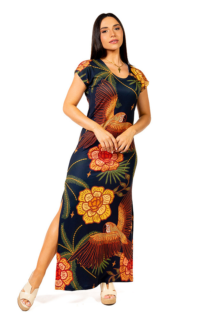 Vestido Longo Jeri Tucano Barra Noite