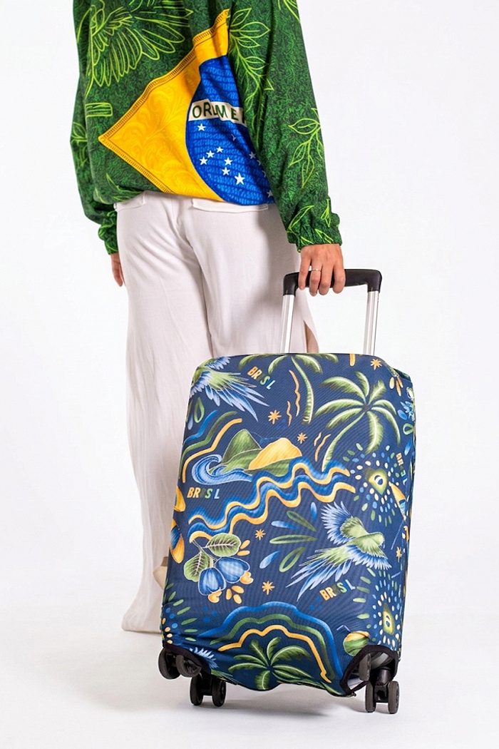 Acessório Capa De Mala Estampado Motivos Tropicais Br