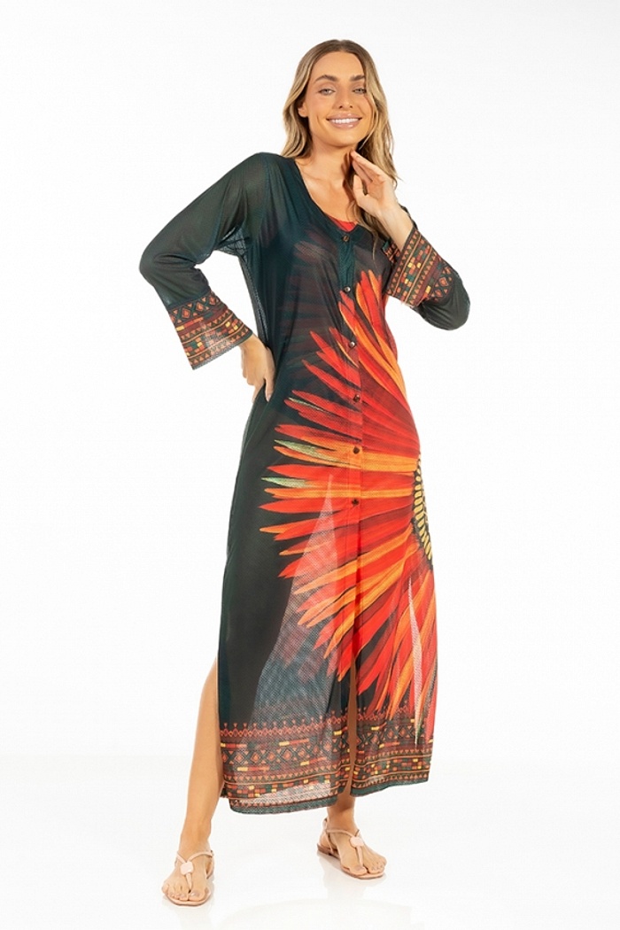 Saída de Praia Trancoso Cocares Barrado Fundo Verde