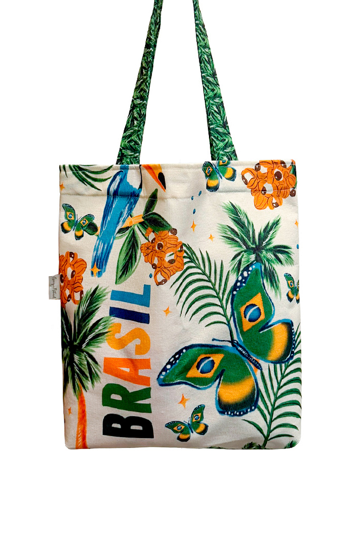 Acessório Bolsa Rosinha Estampado Elementos Br Aquarela