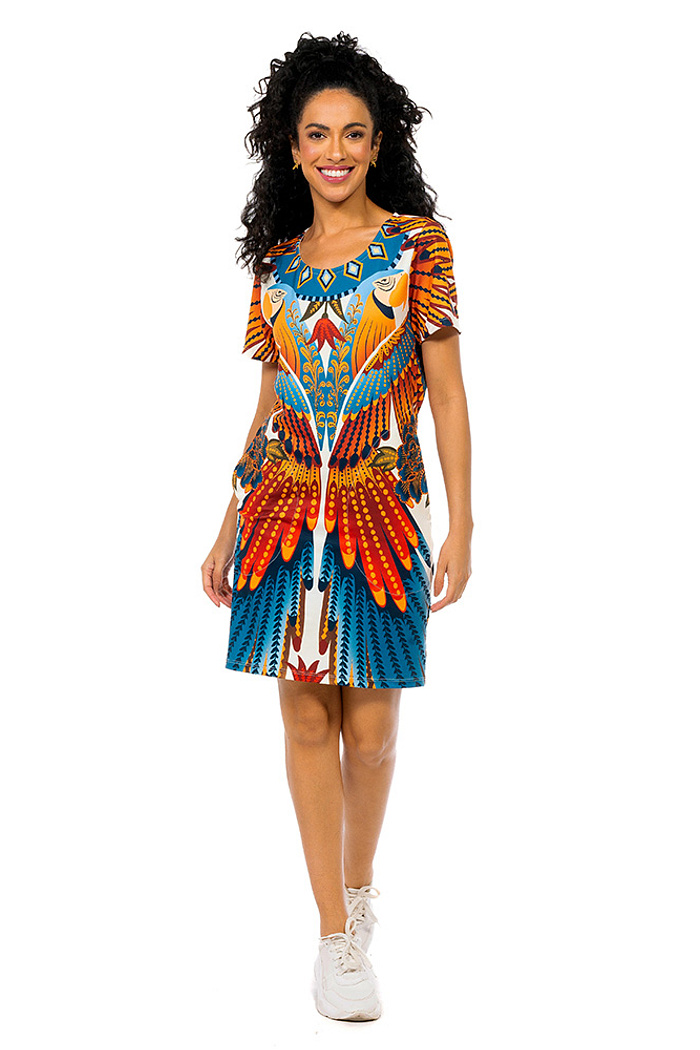 Vestido Floresta  Araras Paraiso Floral