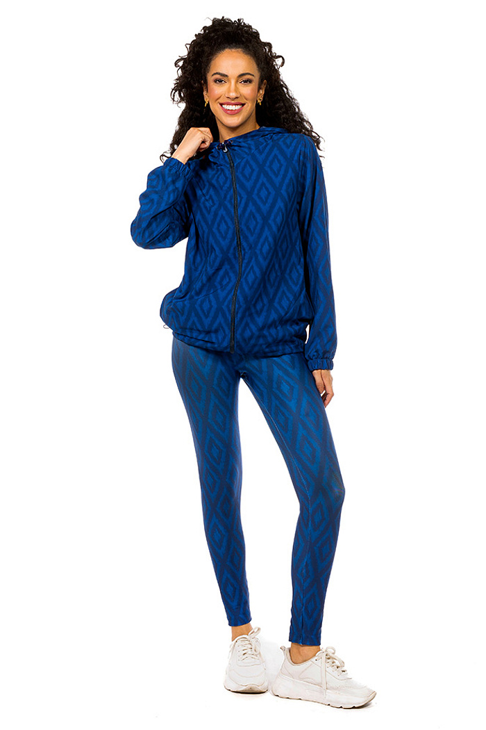 Jaqueta Corta Vento EcoVentura Maxi Arara Fundo Azul