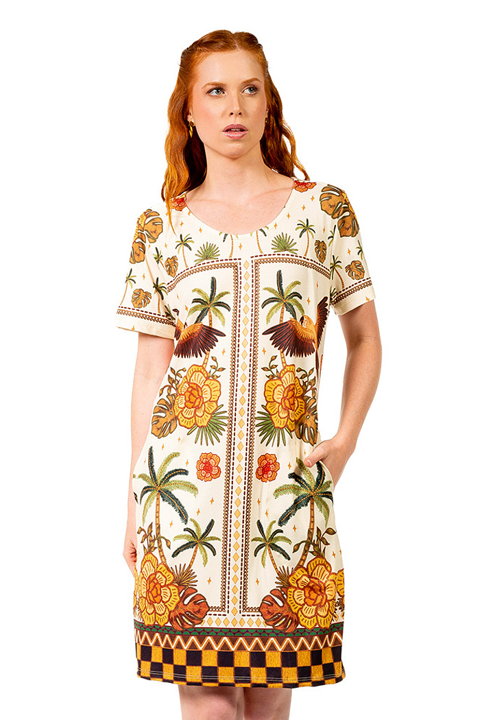 Vestido Floresta Tucano Barra Noite