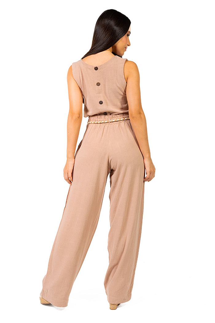 Cropped Linho Ana Marrom