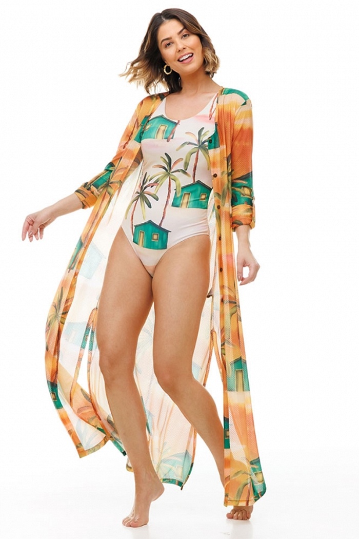 Saída de Praia Longa Cancún Cabanas Praia Fundo Laranja