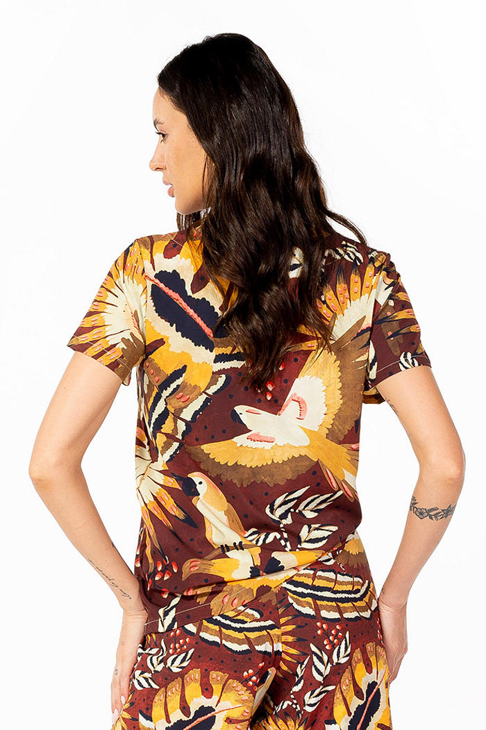 Blusa Atena Arara Marrom
